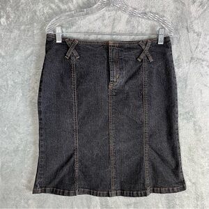 Vintage‎ Y2K Low Rise Denim Jean Skirt Size 11 12 Squeeze Stephen Hardy 2000s